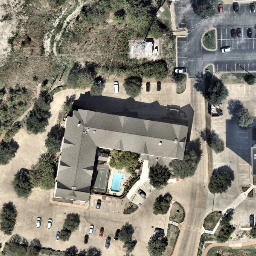 Austin Beach Volleyball Court #85 — aerial view