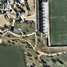 Austin Beach Volleyball Court #86 — aerial view