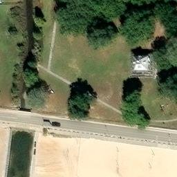 Pascagoula Beach Volleyball Court #1 — aerial view