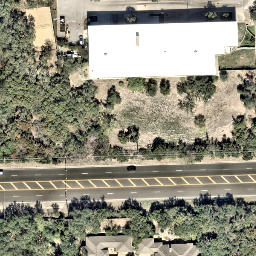 Sand Volleyball Court, West Lake Hills, TX — aerial view