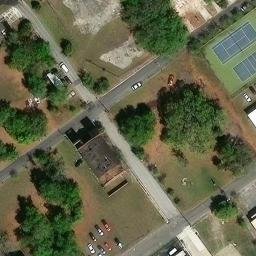 Sand Volleyball Court, Jacksonville, FL — aerial view
