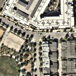 Austin Beach Volleyball Court #51 — aerial view