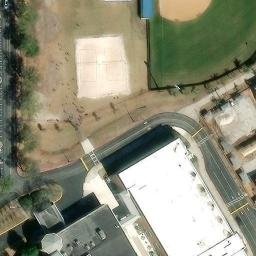 Sand Volleyball Court, Neptune Beach, FL — aerial view