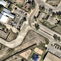 Austin Beach Volleyball Court #48 — aerial view