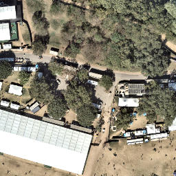 Zilker Park Sand Vollyball Courts — aerial view