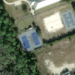 Sand Volleyball Court, Jacksonville, FL — aerial view