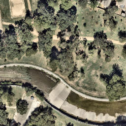 Austin Beach Volleyball Court #41 — aerial view