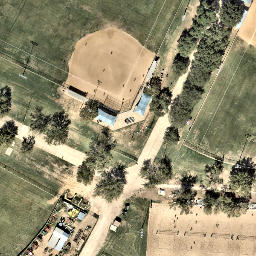 Austin Beach Volleyball Court #35 — aerial view
