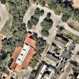 Austin Beach Volleyball Court #32 — aerial view