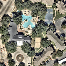 Austin Beach Volleyball Court #29 — aerial view