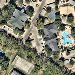Austin Beach Volleyball Court #27 — aerial view