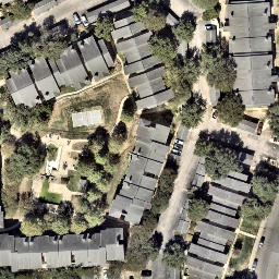 Austin Beach Volleyball Court #23 — aerial view