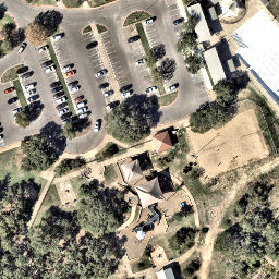 Sand Volleyball Court, Shady Hollow, TX — aerial view