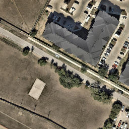 Austin Beach Volleyball Court #15 — aerial view