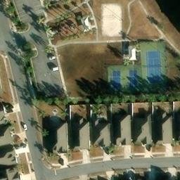 Sand Volleyball Court, Oakleaf Plantation, FL — aerial view
