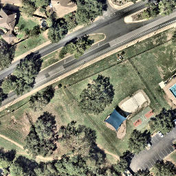 Sand Volleyball Court, Shady Hollow, TX — aerial view