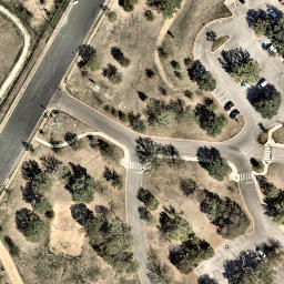Austin Beach Volleyball Court #9 — aerial view