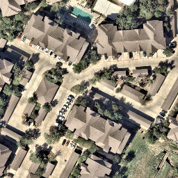 Austin Beach Volleyball Court #8 — aerial view