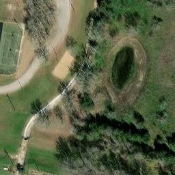 Giddings Beach Volleyball Court #1 — aerial view