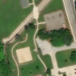 Brenham Beach Volleyball Court #1 — aerial view
