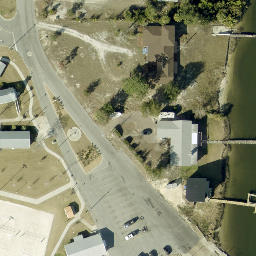 Sand Volleyball Court, Callaway, FL — aerial view
