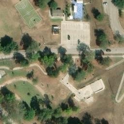 Sand Volleyball Court, Bastrop, TX — aerial view