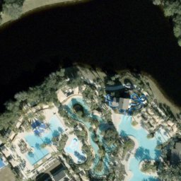 Sand Volleyball Court, Nocatee, FL — aerial view