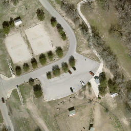 Kerrville Beach Volleyball Court #3 — aerial view
