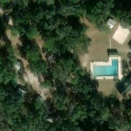 Sand Volleyball Court, Fleming Island, FL — aerial view
