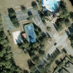 Sand Volleyball Court, Nocatee, FL — aerial view
