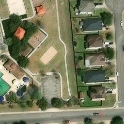 Sand Volleyball Court, Kyle, TX — aerial view