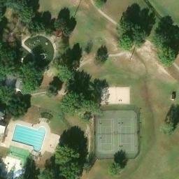 Cypress Beach Volleyball Court #4 — aerial view
