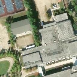Cypress Beach Volleyball Court #1 — aerial view