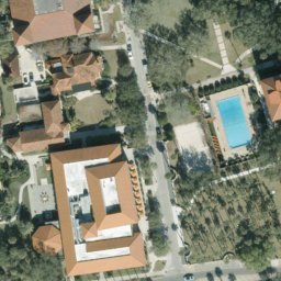Sand Volleyball Court, Saint Augustine, FL — aerial view