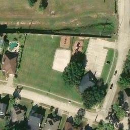 Harris County Beach Volleyball Court #18 — aerial view