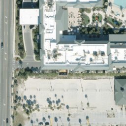 Volleyball Court, St. Augustine Beach, FL — aerial view
