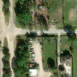 Sand Volleyball Court, Hudson, TX — aerial view