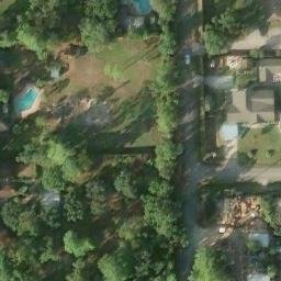 Sand Volleyball Court, Hedwig Village, TX — aerial view
