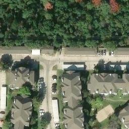 Sand Volleyball Court, Cinco Ranch, TX — aerial view