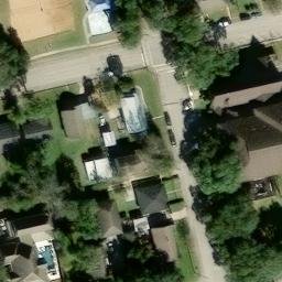 Sand Volleyball Court, Sealy, TX — aerial view