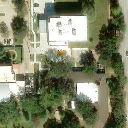 Sand Volleyball Court, Houston, TX — aerial view