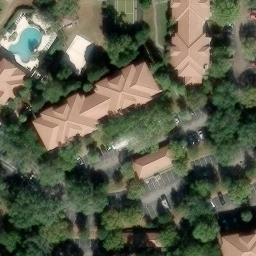 Sand Volleyball Court, Alachua, FL — aerial view