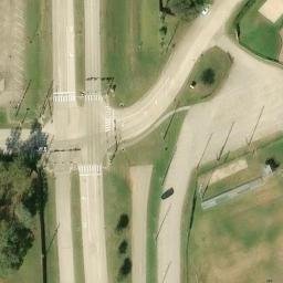 Sand Volleyball Court, Pecan Grove, TX — aerial view