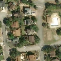 Sand Volleyball Court, Hollywood Park, TX — aerial view
