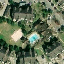 Pasadena Beach Volleyball Court #1 — aerial view