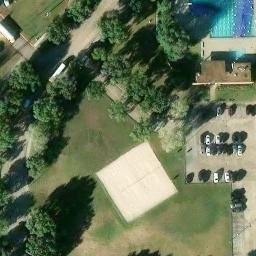 Stafford Beach Volleyball Court — aerial view
