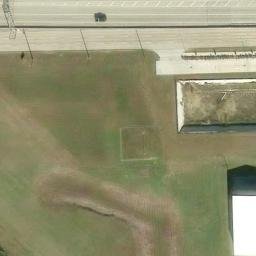 Sand Volleyball Court, South Houston, TX — aerial view