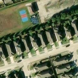 Sand Volleyball Court, Fifth Street, TX — aerial view