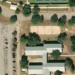 Sand Volleyball Court, Seguin, TX — aerial view