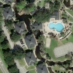Sand Volleyball Court, Palm Coast, FL — aerial view